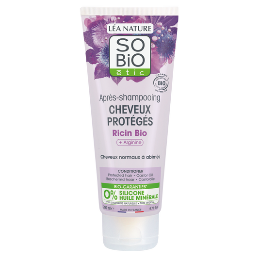 boho cosmetics Après-shampooing Cheveux Protégés Ricin bio et arginine - SO'BiO étic