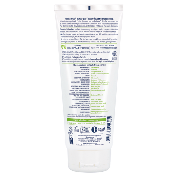 Boho Cosmetics Après-shampooing Extra-doux Coco Bio Et Kératine Végétale 200ml