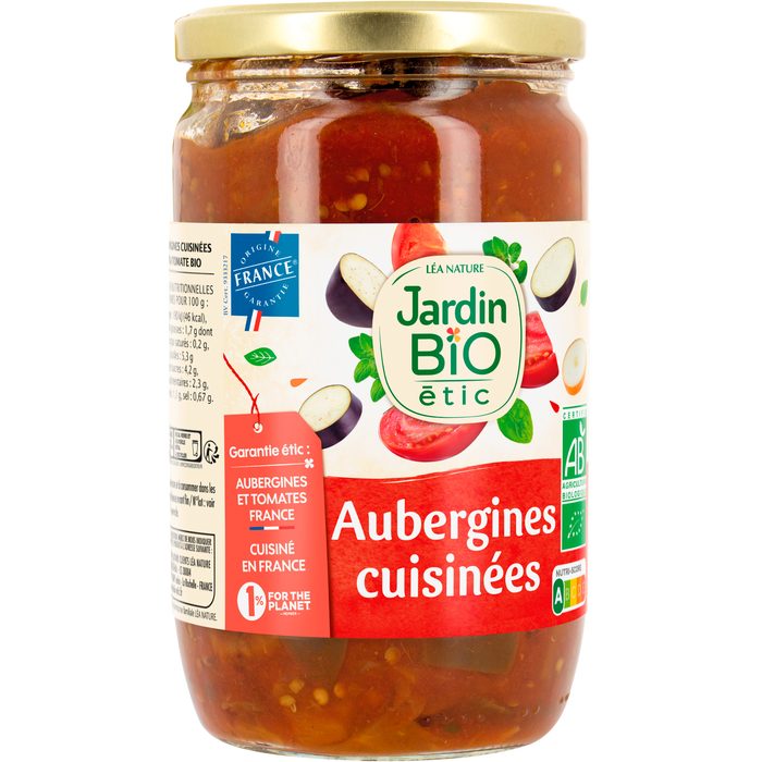 Boho Cosmetics Aubergines Cuisinées à La Tomate Bio - Jardin Bio Étic