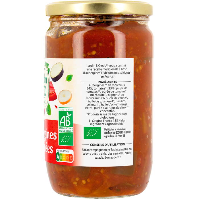 Boho Cosmetics Aubergines Cuisinées à La Tomate Bio - Jardin Bio Étic