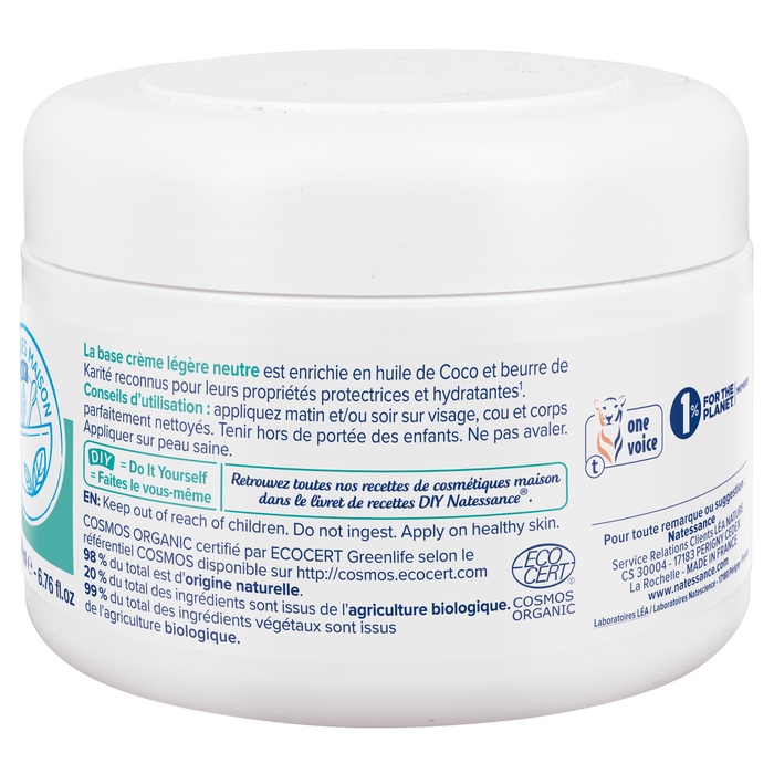 Boho Cosmetics Base Crème Neutre Légère 200ml - Natessance