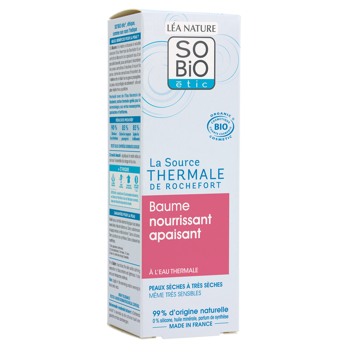 Boho Cosmetics Baume Nourrissant Apaisant La Source Thermale De Rochefort - SO'Bio étic
