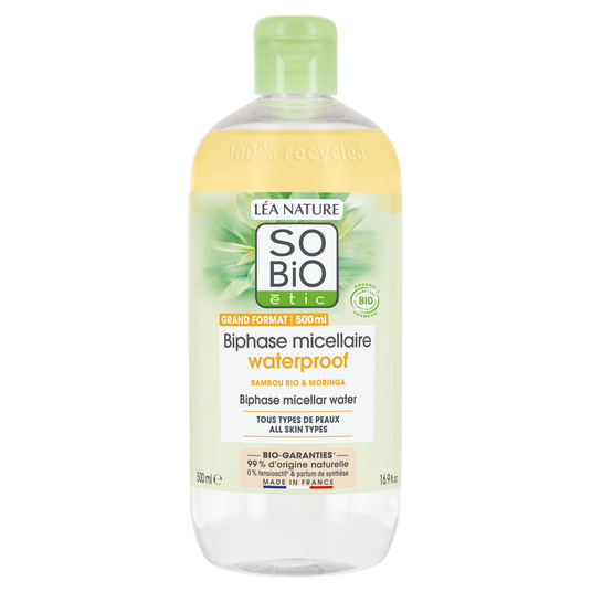 boho cosmetics Biphase micellaire Waterproof - Pur Bamboo - SO'BiO étic