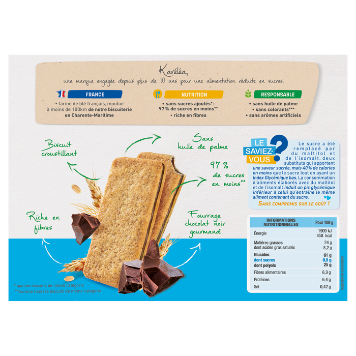 Boho Cosmetics Biscuits Fourrés Chocolat Noir Sans Sucres Ajoutés - Karéléa