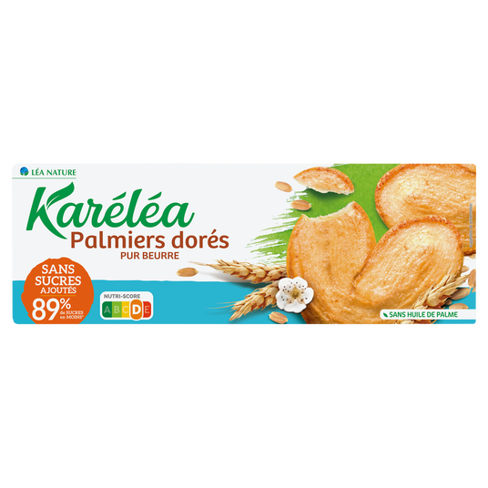boho cosmetics Biscuits Palmiers dorés sans sucres ajoutés - Karéléa