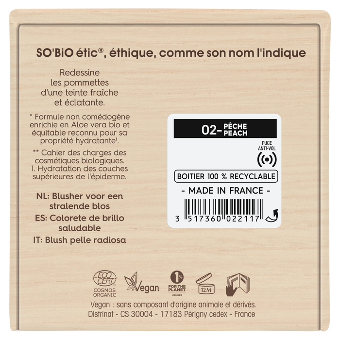 Boho Cosmetics Blush Bonne Mine - 02 Pêche - SO'BiO étic