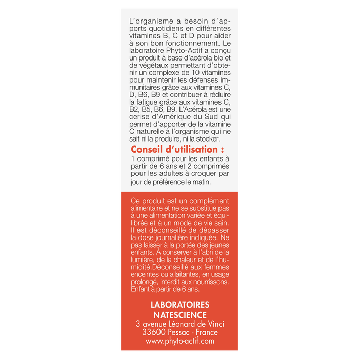 Boho Cosmetics Acérola Bio 1000 + 10 Vitamines