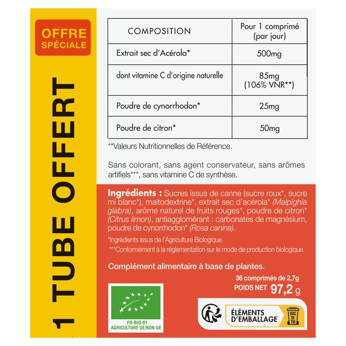 Boho Cosmetics Acérola Bio 500 + 1 Tube Offert