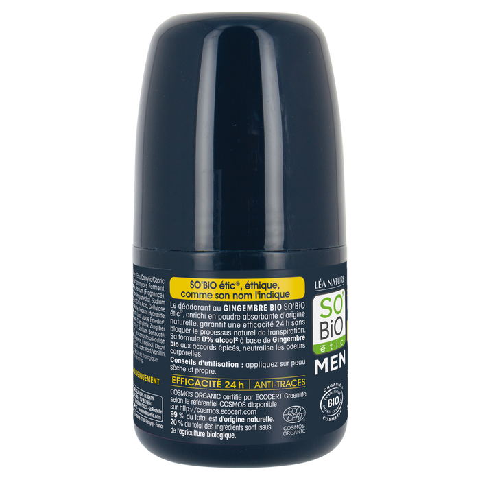 Boho Cosmetics Déo Men 24h Gingembre - SO'BiO étic