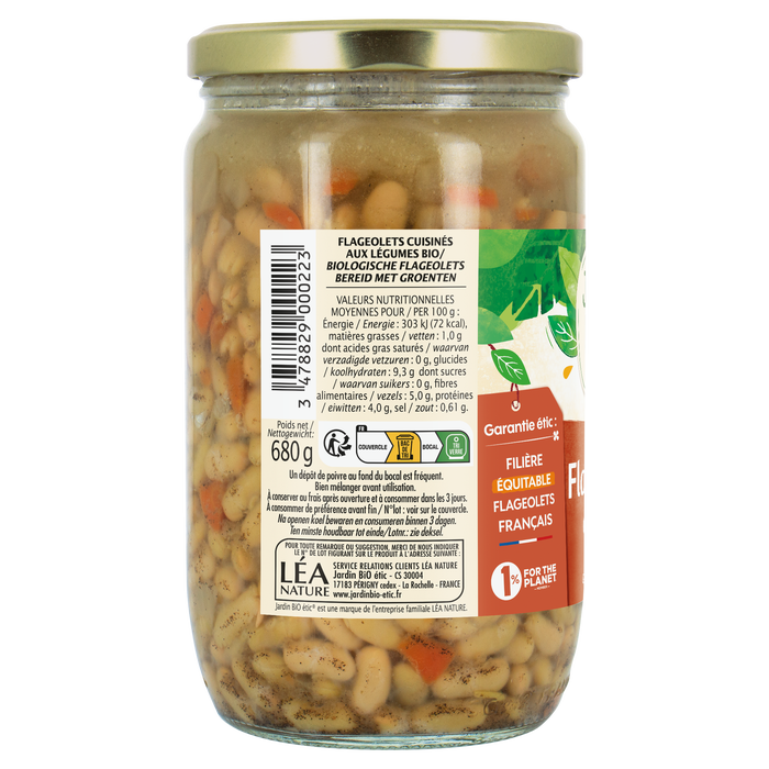 Boho Cosmetics Flageolets Cuisinés - Jardin Bio Étic