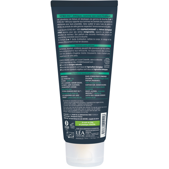 Boho Cosmetics Gel Douche Vétiver Bio - SO'BiO étic