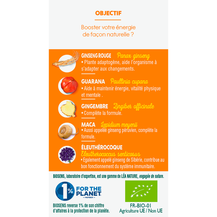 Boho Cosmetics Gelule Vegetale Energie 5G - Biosens