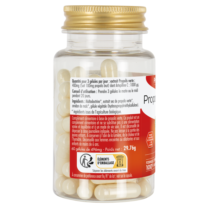 Boho Cosmetics Gélules Propolis Verte Bio 400 Mg