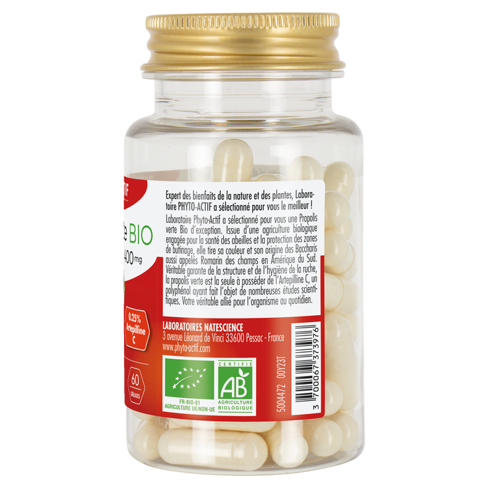 Boho Cosmetics Gélules Propolis Verte Bio 400 Mg