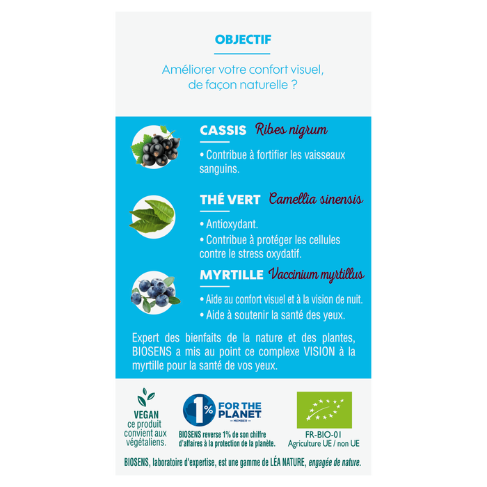 Boho Cosmetics Gélules Végétales VISION - Biosens