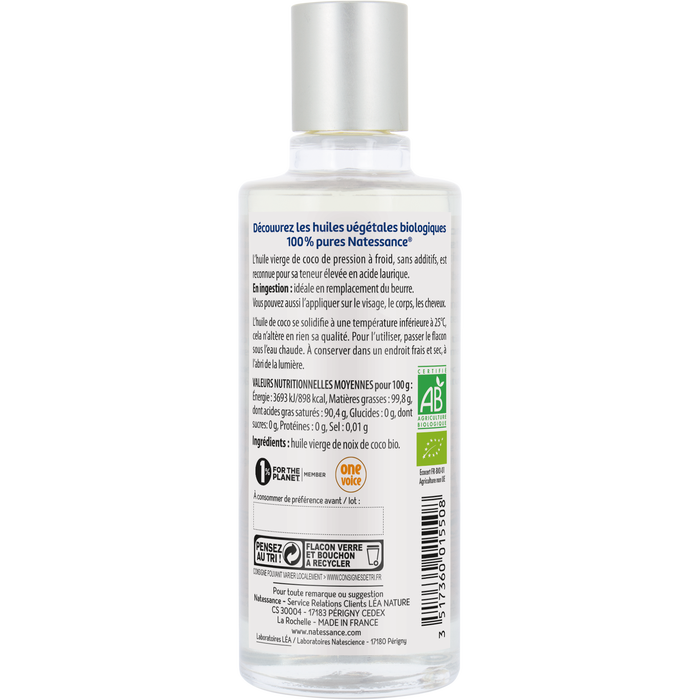 Boho Cosmetics Huile De Coco Bio 100ml - Natessance