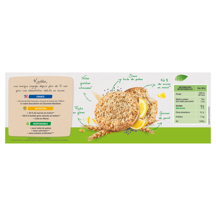 Boho Cosmetics Sablés Pavot Citron Bio - Karéléa