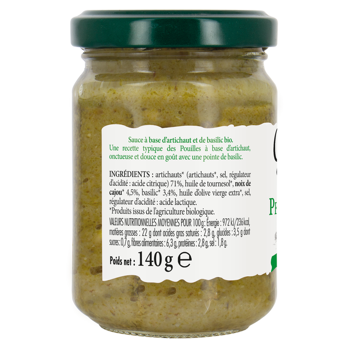 Boho Cosmetics Vente Pesto Artichaut Bio - Sauces