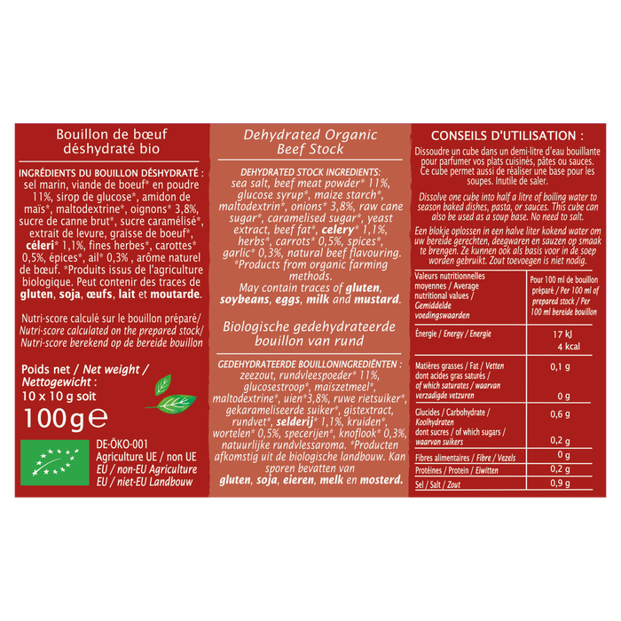 Boho Cosmetics Bouillon Cube Boeuf Dégraissé - Jardin Bio Étic