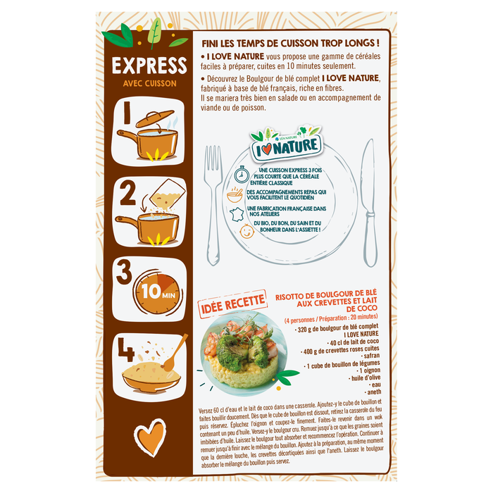 Boho Cosmetics Boulgour De Blé Complet Bio 400g - I Love Nature