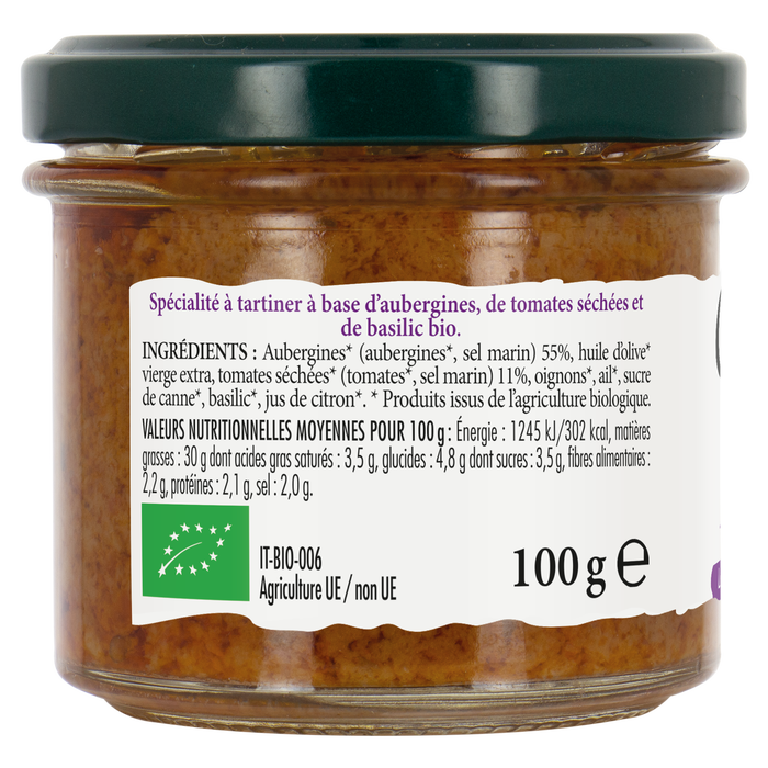 Boho Cosmetics Bruschetta Aubergine Tomate Basilic - Gusti Amo Bio