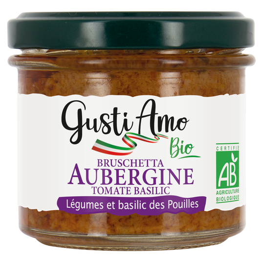 boho cosmetics Bruschetta Aubergine Tomate Basilic - Gusti Amo Bio