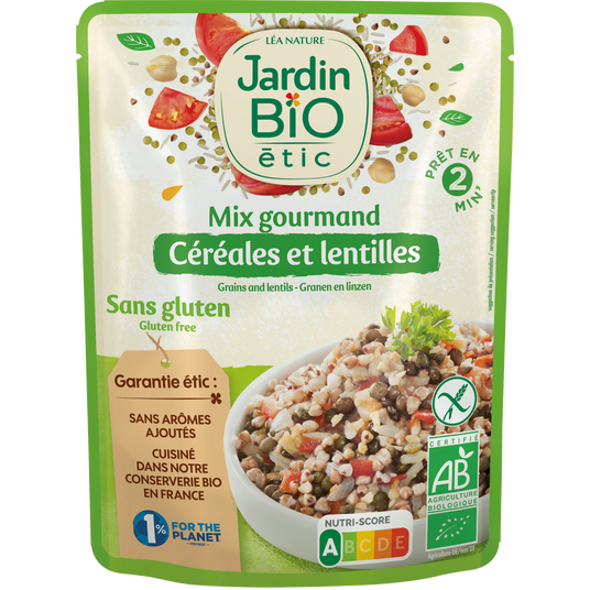 boho cosmetics Céréales et lentilles cuisinées sans gluten - Jardin Bio Étic