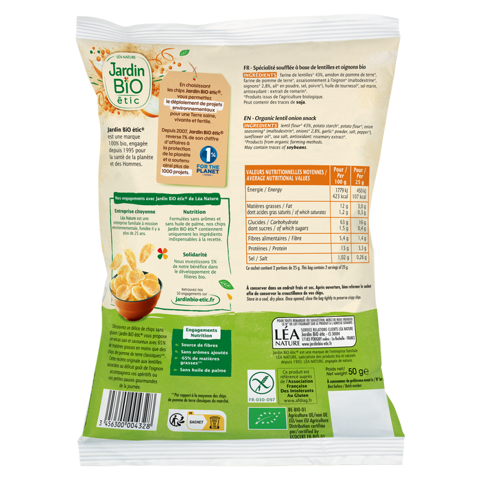 Boho Cosmetics Chips De Lentilles Aux Petits Oignons - Jardin Bio Étic