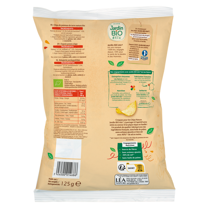 Boho Cosmetics Chips De Pomme De Terre Nature-125g - Jardin BiO étic