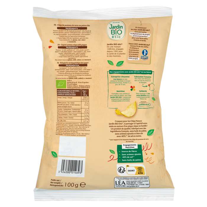 Boho Cosmetics Chips De Pomme De Terre Poivre-125g - Jardin BiO étic