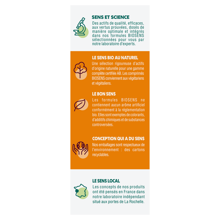 Boho Cosmetics Comprimés à Croquer Vitamine C Bio Acérola 500 - Biosens