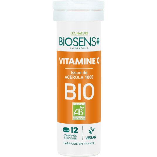 boho cosmetics Comprimés à croquer Vitamine C Bio Acérola 500 - Biosens