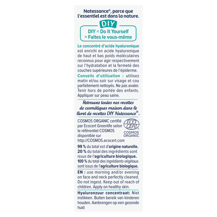 Boho Cosmetics Concentré D'Acide Hyaluronique 30ml - Natessance