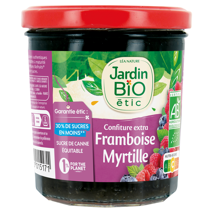 Boho Cosmetics Confiture Extra Framboise Myrtille - Bio 320g - Jardin BiO étic