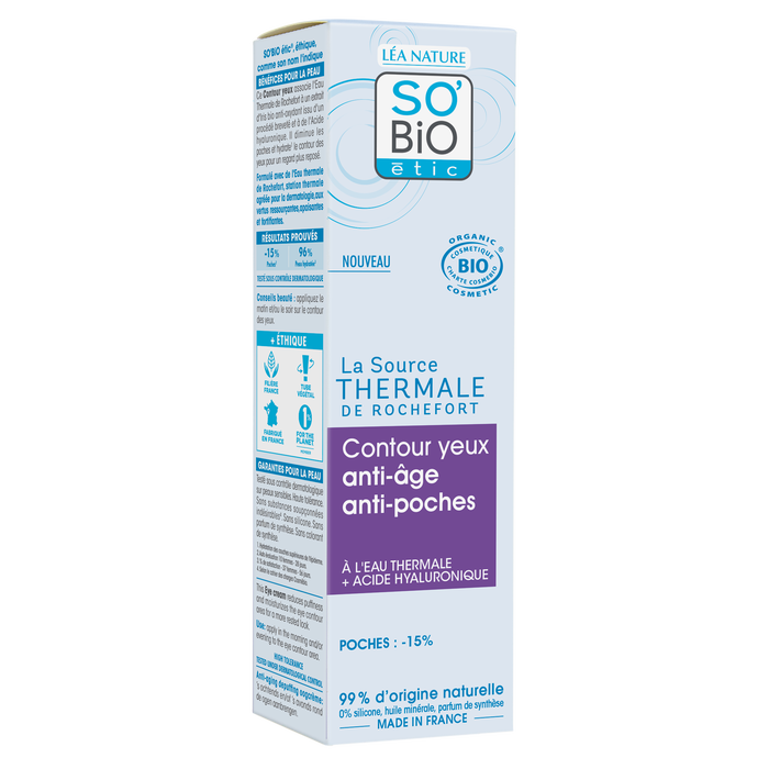 Boho Cosmetics Contour Yeux Anti-âge Anti-poches La Source Thermale De Rochefort - SO'Bio étic