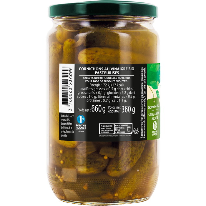 Boho Cosmetics Cornichons Au Vinaigre De Cidre Bio - Jardin Bio Étic