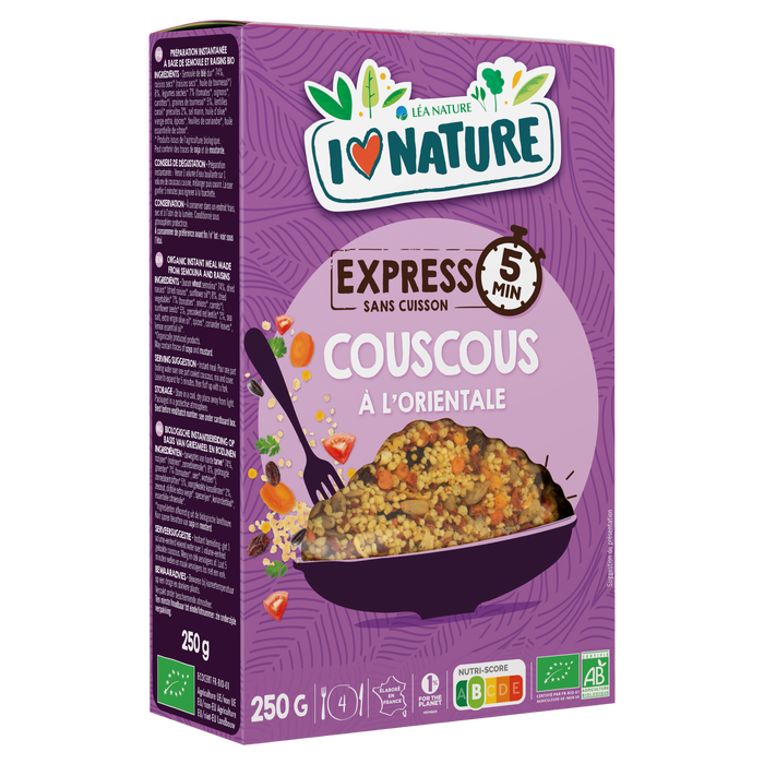Boho Cosmetics Couscous Bio Raisins & épices 250g - I Love Nature