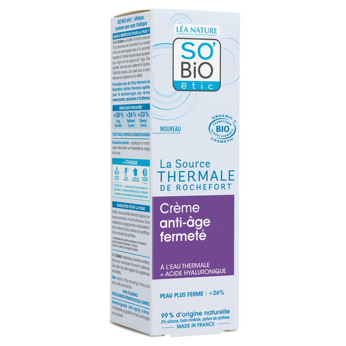 Boho Cosmetics Crème Anti-âge Fermeté La Source Thermale De Rochefort - SO'BiO étic