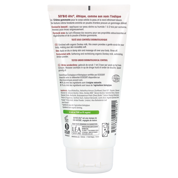 Boho Cosmetics Crème Gommage Douceur Corps - Mon Lait D'Ânesse - SO'BiO étic