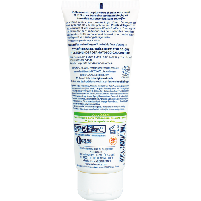 Boho Cosmetics Crème Mains Nourrissante Argan & Fleur D'oranger 75 Ml - Natessance
