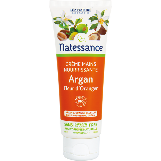 boho cosmetics Crème mains nourrissante Argan & Fleur d'oranger 75 ml - Natessance