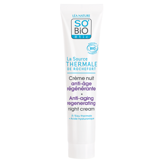 boho cosmetics Crème nuit anti-âge régénérante La Source Thermale de Rochefort - SO'BiO étic