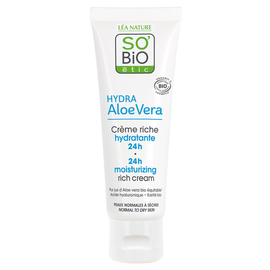 boho cosmetics Crème riche hydradante Aloe vera - SO'BiO étic