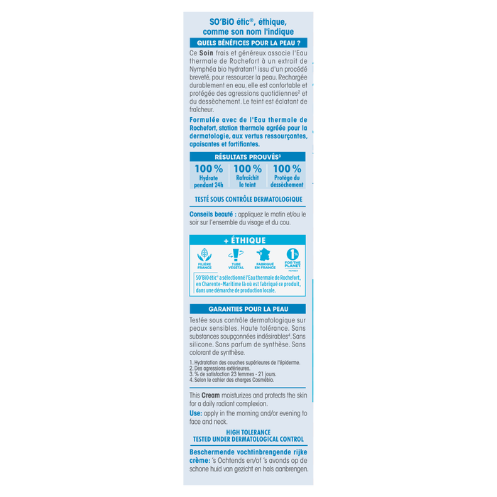 Boho Cosmetics Crème Riche Hydratante Protectrice La Source Thermale De Rochefort - SO'Bio étic