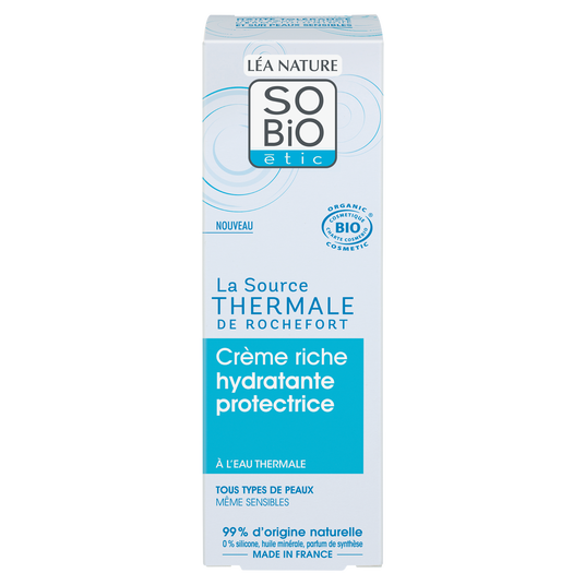 boho cosmetics Crème riche hydratante protectrice La Source Thermale de Rochefort - SO'Bio étic