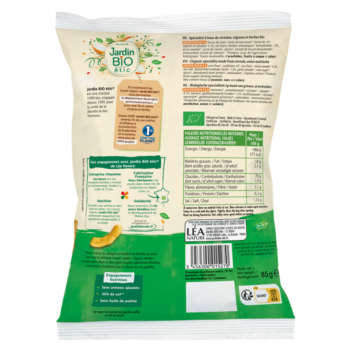 Boho Cosmetics Crousti'Apéro Oignon Herbes -85g - Jardin BiO étic