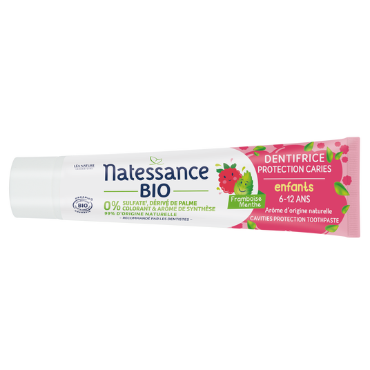boho cosmetics Dentifrice enfants - framboise menthe - Natessance