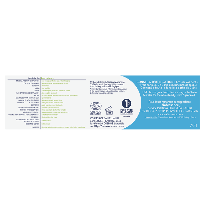 Boho Cosmetics Dentifrice Haleine Fraiche Avec étui - Natessance