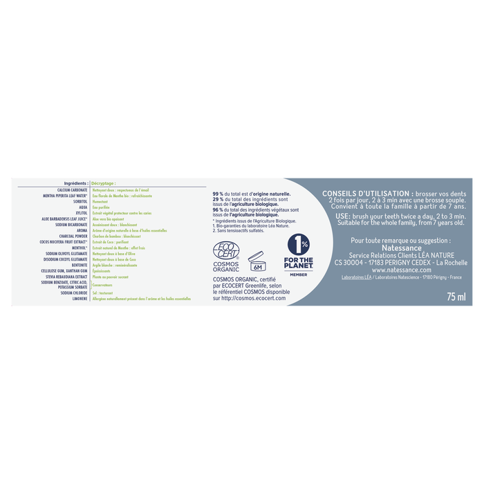 Boho Cosmetics Dentifrice Soin Blancheur - Natessance