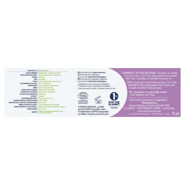 Boho Cosmetics Dentifrice Soin Dents Sensibles - Natessance